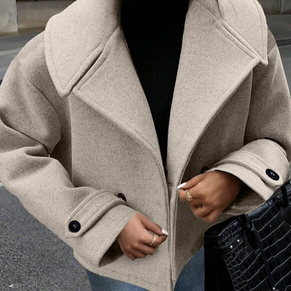 Casual Women's Front Button Long Sleeve Jacket - Picture 1 of 7